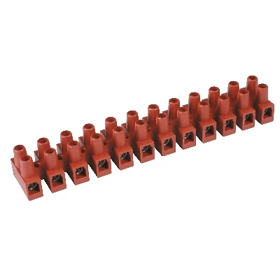 Клеммник 12П 150 градусов 450V 24A 2.5мм.кв фибергласс DKC 43112FV