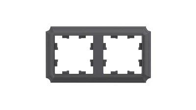 ATLASDESIGN ANTIQUE 2-постовая рамка, универсальная, БАЗАЛЬТ Systeme Electric ATN101402