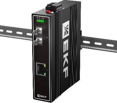 Медиаконвертер 10/100Base-TX в 100Base-X, разъем ST, двойное одномодовое оптоволокно, 1310нм TSX