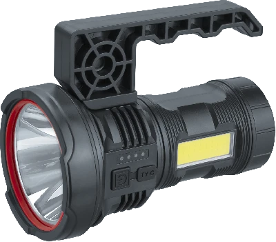 Фонарь светодиодный NPT-SP39-ACCU прожектор/кемпинг 1 LED, 3Вт + 1 COB, 5Вт