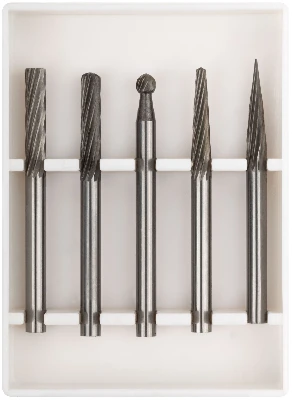 Шарошки карбидные Профи, штифт 3 мм (мини), набор 5 шт FIT 36601