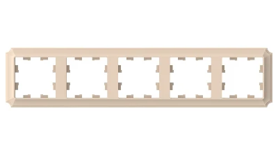 ATLASDESIGN ANTIQUE 5-постовая рамка, универсальная, ПЕСОЧНЫЙ Systeme Electric ATN101205