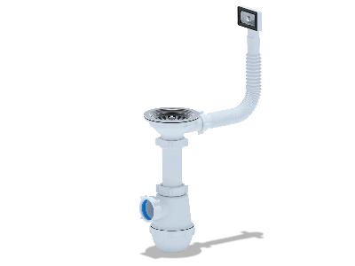 Сифон для мойки АНИ Грот 3 1/2' x 40 с переливом АНИ пласт A0145S