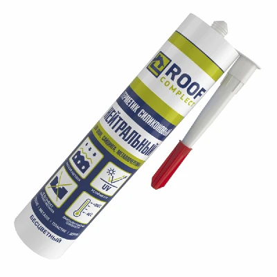 Герметик силиконовый нейтральный Roof Complect беcцветный (280мл) Руфкомплект 344829