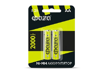 Элемент питания аккумуляторный AA 2000мАч Ni-MH блистер, 2 шт. ФАZА 5002975
