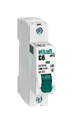 Выключатель автоматический 1Р 6А х-ка C ВА-103 6кА Dekraft 12269DEK