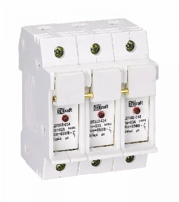 Держатель-предохранитель C14 со светодиодной индикацией 3п ДП-102 Dekraft 21388DEK