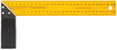 Угольник столярный желтый усиленный 300 мм FIT 19430