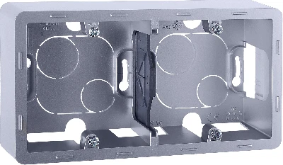 Коробка накладного монтажа 2 поста INSPIRIA алюминий Legrand 673992