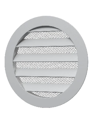 Решетка вентиляционная круглая D125 алюминиевая с фланцем D100 ERA 10РКМ 10125