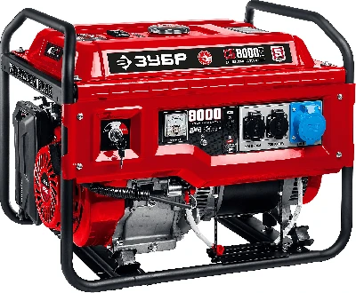 Генератор бензиновый с электростартером, 8000 Вт ЗУБР СБ-8000Е