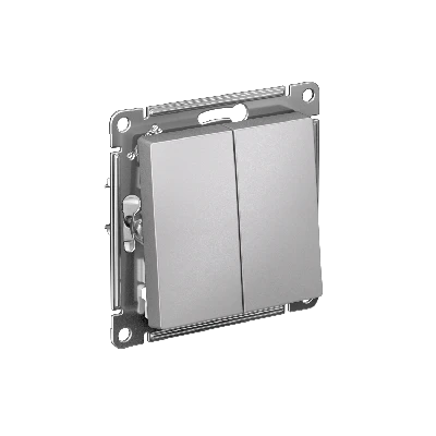 ATLASDESIGN 1-клавишный ВЫКЛЮЧАТЕЛЬ, сх.1, 10АХ, быстрозажимные клеммы, АЛЮМИНИЙ