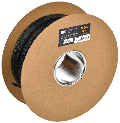 Оплетка кабельная 12-20мм полиэстер 100м черная IEK UBS10-PL-1220-100-K02