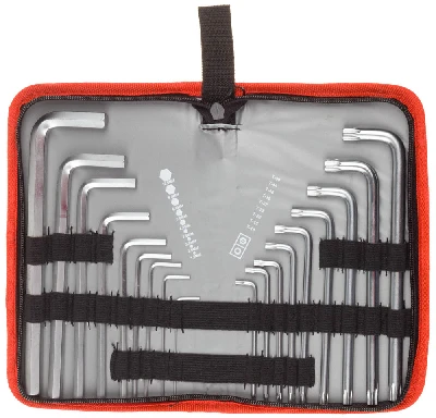 Набор ключей имбусовых ''Мастер''Cr-V, 18 шт,нейлоновый чехол ,HEX 1,5-10 мм длинные 9 шт,TORX Т10-Т50 длинные 9 шт