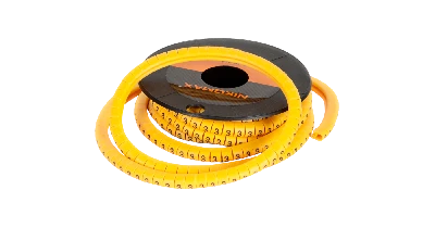 Маркер кабельный, цифра 1, желтый, 500шт