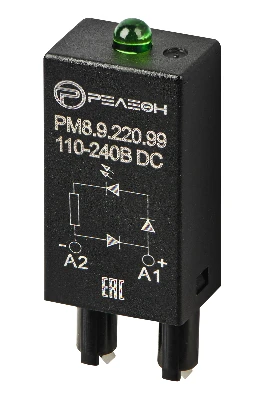 Модуль индикации и защиты, LED + Диод (+ A1), 110В/240В DC