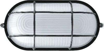 Светильник НПП-60w термостойкий овальный с решеткой IP54 черный Navigator Group 94808 14722