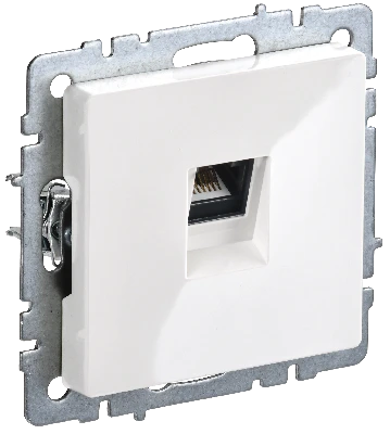 BRITE Розетка компьютерная RJ45 кат.6 РК11-БрБ белый IEK BR-K10-2-K01