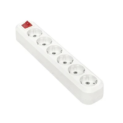 Колодка 6 гнездс заземлением с выключателем 16А Эксперт EKF AKB16-6i