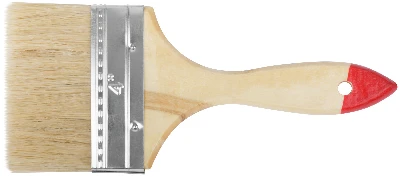 Кисть флейцевая ''Стандарт'', натур.светлая щетина, деревянная ручка 4'' (100 мм) FIT 01038