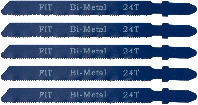 Полотна для э/лобзика по металлу Профи, европ.хвостовик, Bi-metal, 5 шт, 24 TPI FIT 41120