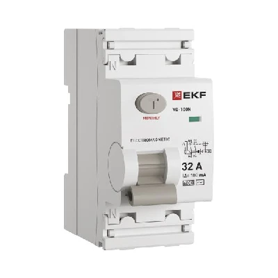 Выключатель дифференциального тока ВД-100N 2P 32А 100мА тип AC эл-мех 6кА PROXIMA