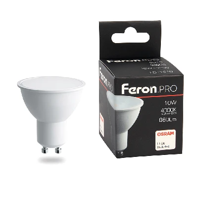 Лампа светодиодная LED 10вт 230в GU10 белый Feron.PRO FERON LB-1610 38162