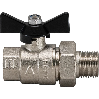 Кран шаровой полнопроходной с полусгоном 1' ВН/НР бабочка