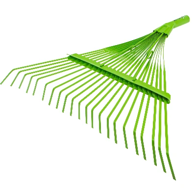 Грабли веерные стальные, 565 мм, 22 плоских зуба, эмалированные, усиленные, без черенка