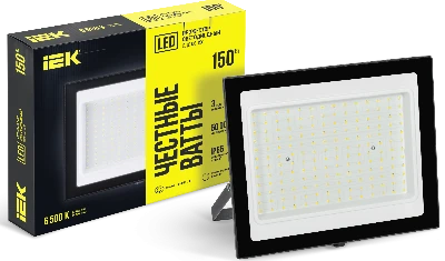 Прожектор СДО 06-150 светодиодный черный IP65 6500K IEK LPDO601-150-65-K02