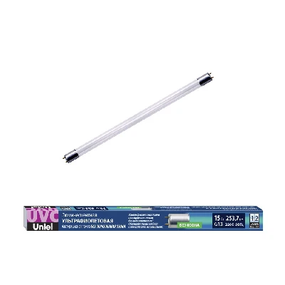 Лампа ультрафиолетовая бактерицидная. EFL-T8-15/UVCB/G13/CL Спектр UVC 253,7нм. Картон. ТМ Uniel UL-00007275