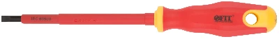 Отвертка изолированная 1000 В, CrV сталь, прорезиненная ручка 5.5х125 мм SL FIT 55898