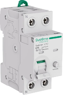 Автоматический выключатель дифференциального тока (АВДТ) 1P+N C 16A 6kA 10мА Тип-A 230В Systeme9