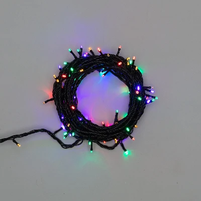 Гирлянда Твинкл Лайт 10 м, черный ПВХ, 100 диодов, мультиколор