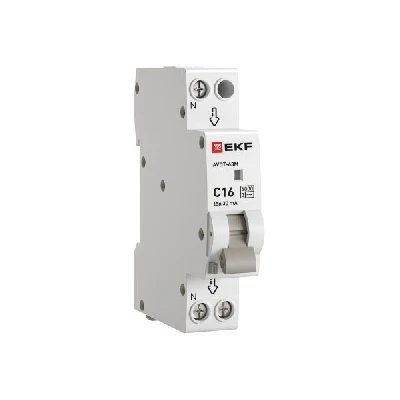 Выключатель автоматический дифференциальный АВДТ-63М 1п 16А 30мА С EKF DA63M-16-30