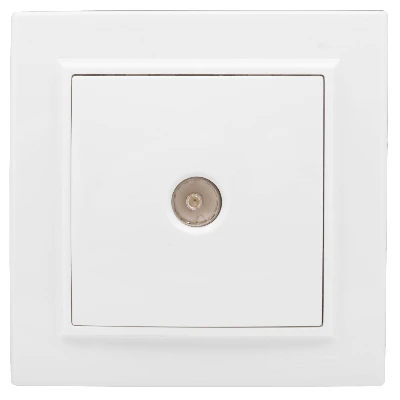 Розетка TV Минск 1-местная СП белая 75Ом 5-862МГц EKF ERA00-027-10