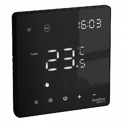 ARTGALLERY ТЕРМОСТАТ программируемый с Wi-Fi для электрического теплого пола, 16 А, моноблочный, ЧЕРНЫЙ