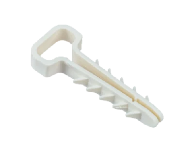 Дюбель-хомут для плоского кабеля белый PCD-F 05x10-45-100WH PA6.6 Jazzway (100 шт/уп) Jazzway