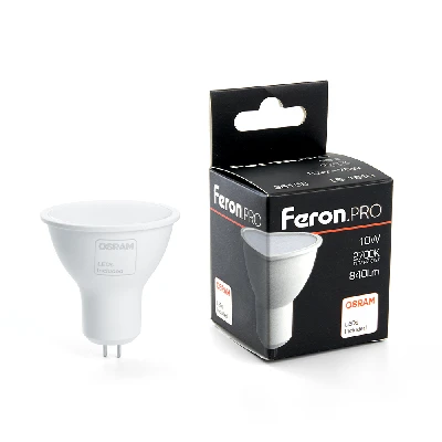 Лампа светодиодная LED 10вт 230в GU5.3 теплый Feron.PRO FERON LB-1610 38158