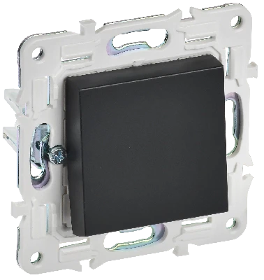 SKANDY Выключатель 1-клавишный 10А SK-V01Bl черный IEK SK-V10-0-10-K02