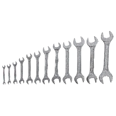 Набор ключей рожковых, 6x32 мм, 12 шт., хромированные