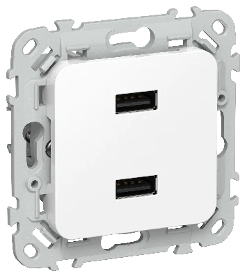 FLITE Розетка USB A+A 3,1А РЮ-2-ФлБ белый IEK