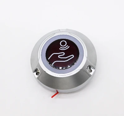Кнопка выхода сенсорная TM-OP(S)-01WS IP65 Титанум(круглая)