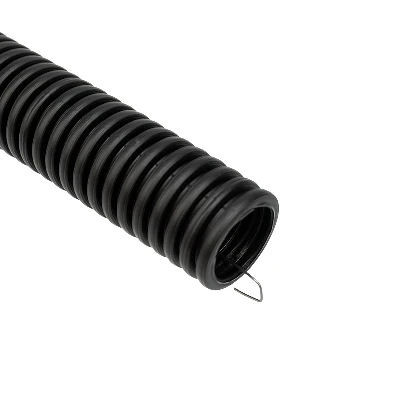 Труба гофрированная ПНД d-16мм с зондом черная (100 м)