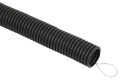 Труба гофрированная FRHF GOFR-50-20-FRHF черная безгалогенная трудногорючая d50 с зондом 20м
