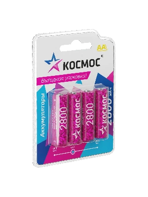 Аккумулятор R6 (АА) 2800mAh Ni-MH 4 на блистере