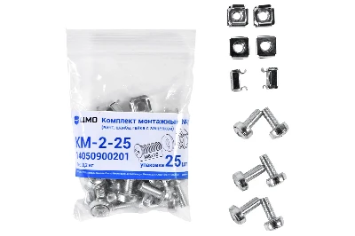 Комплект монтажный № 2 (винт, шайба гайка с защелкой) 25 шт ЦМО КМ-2-25 