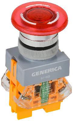 Кнопка D7-DZS Грибок d=22мм 1з+1р пов. с п/ф кр. GENERICA IEK BBG50-11DZS-3-11-K04-G