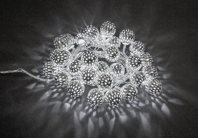 Гирлянда новогодняя светодиодная NGF-D004-30CW-230-серебряные шарики (металл) Navigator Group 14042 21447