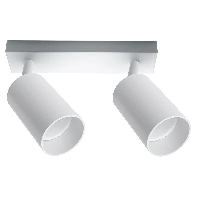 Светильник ДБО 2хGU10 без ламп наклонный белый FERON ML202 41064